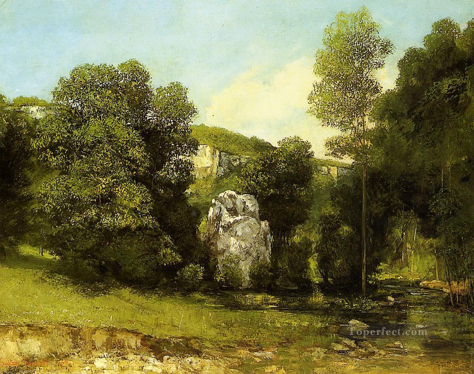 La Ruisseau de la Breme Realist painter Gustave Courbet Oil Paintings